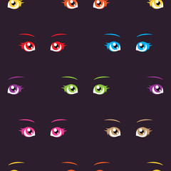 Anime eyes pattern