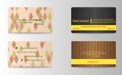 Set of Modern Creative and Clean Business Card Templates