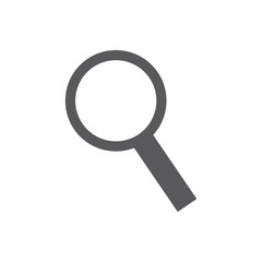 Search magnifier icon. Magnifying glass symbol. Zoom pictogram, flat vector sign isolated on white background. Simple vector illustration for graphic and web design.