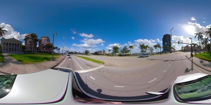 360 virtual reality equirectangular video Downtown West Palm Beach Florida