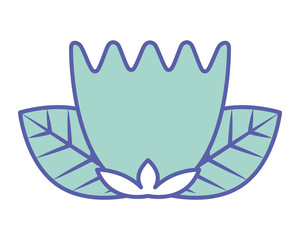 beautiful one flower on leaves decoration