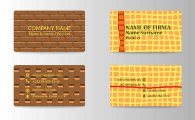 Vector abstract creative business cards (set template)