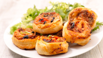 homemade pizza roll, appetizer