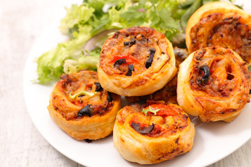 homemade pizza roll, appetizer
