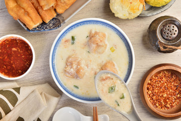 Traditional Taiwanese breakfast -  salted soya bean milk