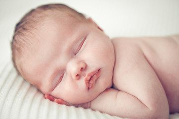 sleeping newborn baby