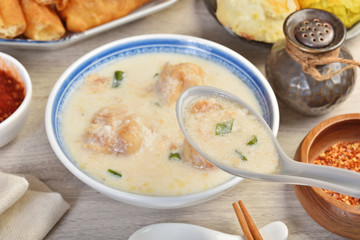 Traditional Taiwanese breakfast -  salted soya bean milk