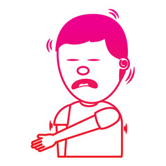 portrait man bored by a joke discharge electric