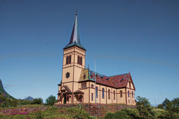 Fototapeta na wymiar Church on a hill, Norway