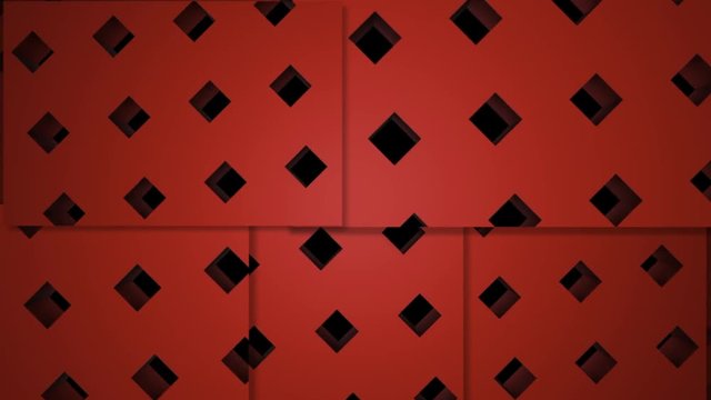 Beautiful cube box dot particle design, Abstract fractal point geometry. Intersecting creativity, whirl pins tripe structure. Red background