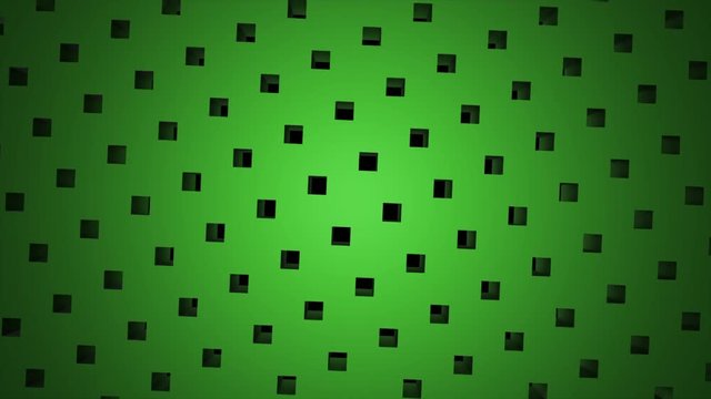 Beautiful cube box dot particle design, Abstract fractal point geometry. Intersecting creativity, whirl pins tripe structure. Green background