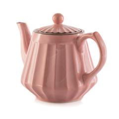 ceramic teapot on white background