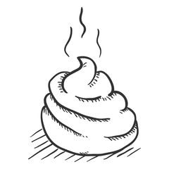 Vector Single Sketch Doodle Poop.