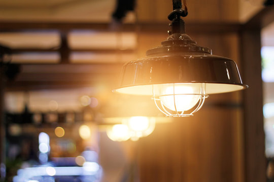 Vintage Ceiling Light Decorative In Coffee Shop