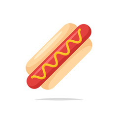 Hot dog icon vector