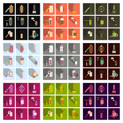 Discharged and fully charged battery smartphone - vector infographic. Isolated on white background