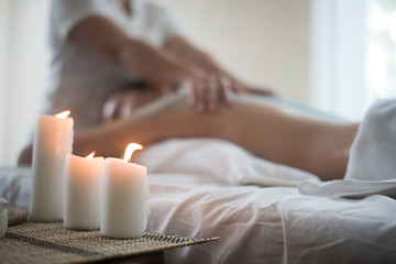 Candles and spa relax healthy