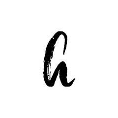 Letter A. Handwritten by dry brush. Rough strokes textured font. Vector illustration. Grunge style elegant alphabet.