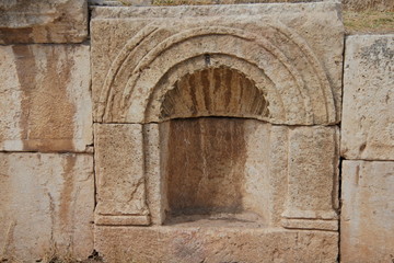 Kleine Nische an der Cardo Maximus im antiken Gerasa in Jordanien 