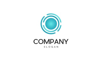 letter O logo design template ,Technology abstract dot connection, Abstract circle logo. Creative dynamic round logotype. Connection symbol.