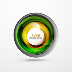 Abstract swirl banner, circle vector abstract background with copy space