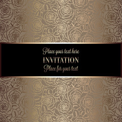 Baroque background with vintage frame