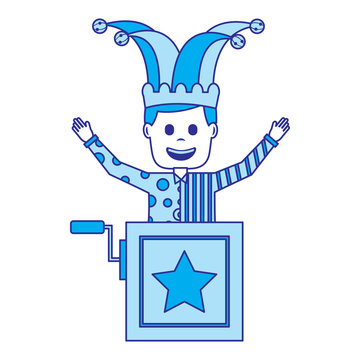 recommend clip art: joker jumping jack in the box surprise fools day