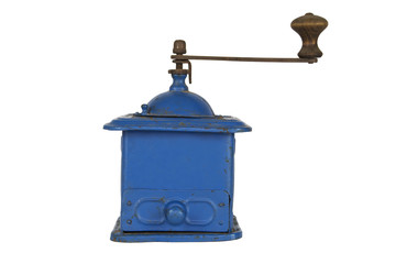 Vintage Coffee Grinder Isolated on White Background
