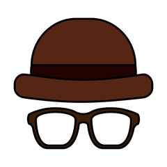 classic hat and glasses fashion men