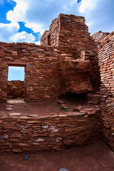 Ancient ruins room . Wupatki National Monument in Arizona