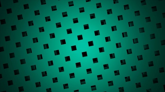 Beautiful cube box dot particle design, Abstract fractal point geometry. Intersecting creativity, whirl pins tripe structure. Turquoise background