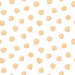 
Chickpeas seamless pattern. Chickpeas on white background. Vector hand drawn illustration seamless pattern.