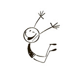 "Happy stick figure 3" Stock image and royalty-free vector files on