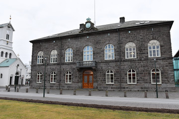 Iceland Reykjavik Althing National Diet Building アイスランド レイキャビク アルシング 国会議事堂 - 195175518