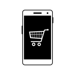 Smartphone vector icon on white background