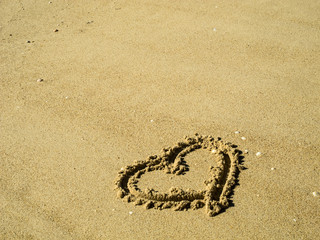 Herz im Sand