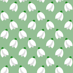 Snowdrops repeating pattern