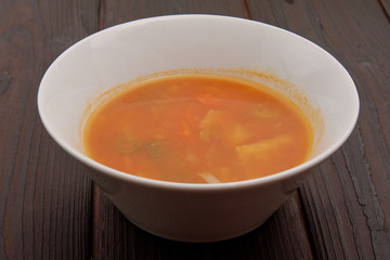 Celery soup with vegetables