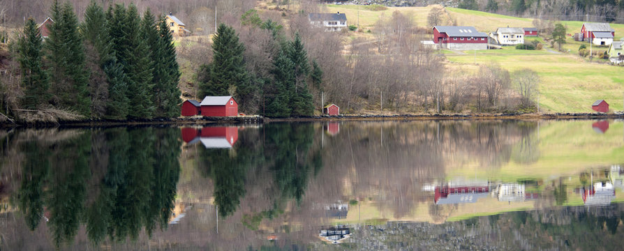 Reflection in Norwegian fjord