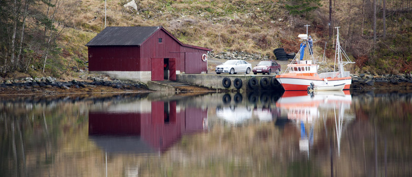 Reflection in Norwegian fjord