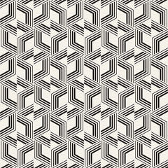 Vector seamless stripes pattern. Modern stylish texture with monochrome trellis. Repeating geometric hexagonal grid. Simple lattice design.