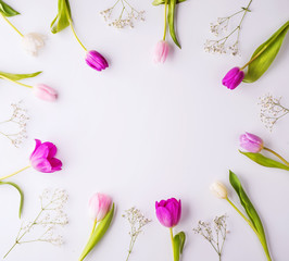 Flowers on a white background.