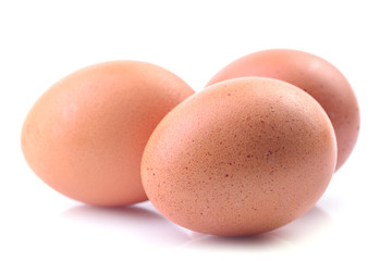 Eggs on a white background