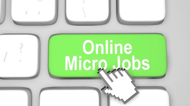 Online Micro Jobs keyboard key animation