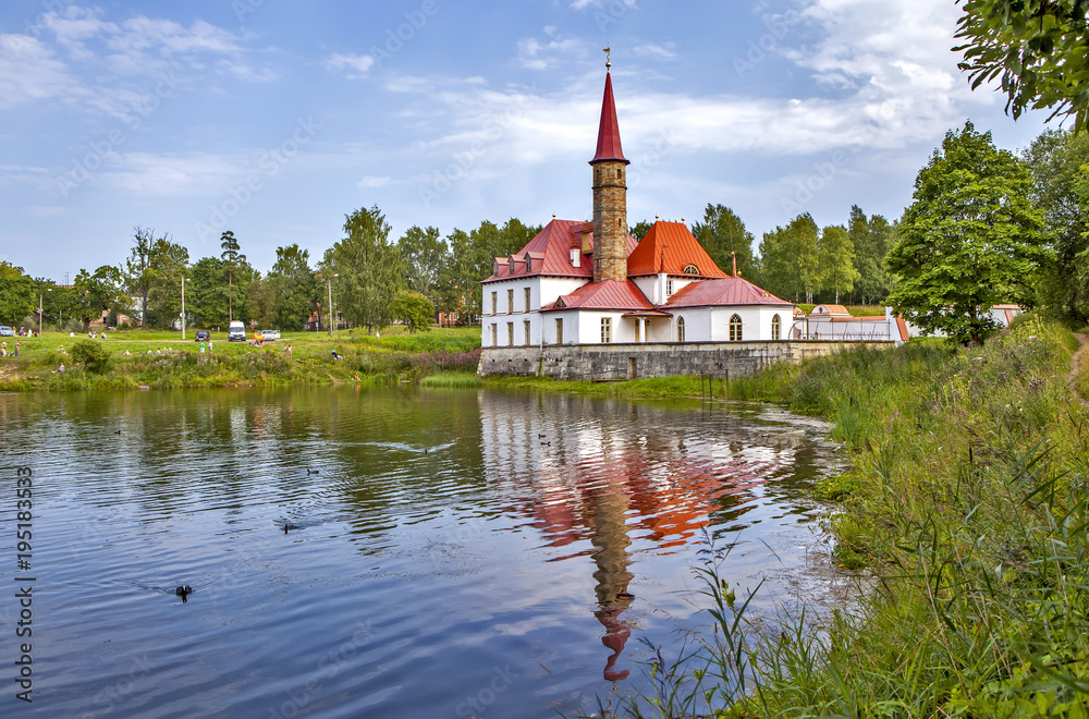 Wall mural priory palace. gatchina. leningrad region