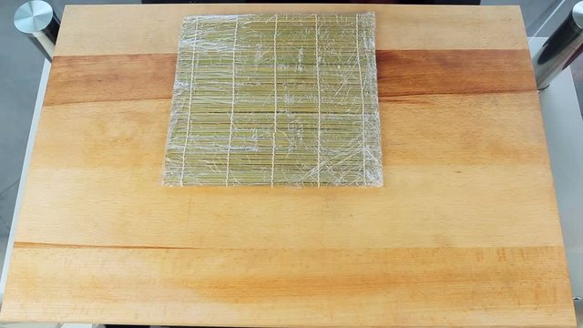 Montage of making sushi rolls at home. sequence.