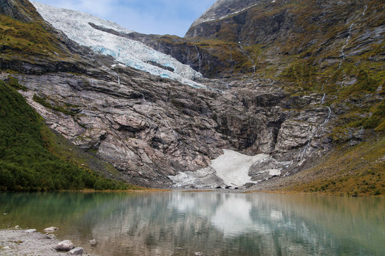 Boyabreen Glacier and Brevatnet Lake