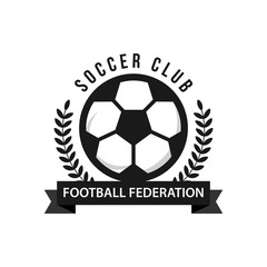 Soccer Football Federation Logo Vector Template