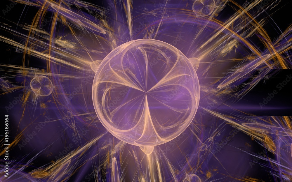 Fototapete digital generated image in the form of abstract geometric shapes of various shades and colors for us