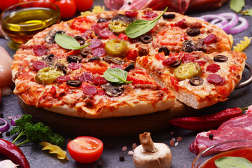 Fresh fragrant pizza from the best products